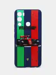 Коралловый чехол силиконовый с принтом и защитой камеры для Infinix HOT 12i