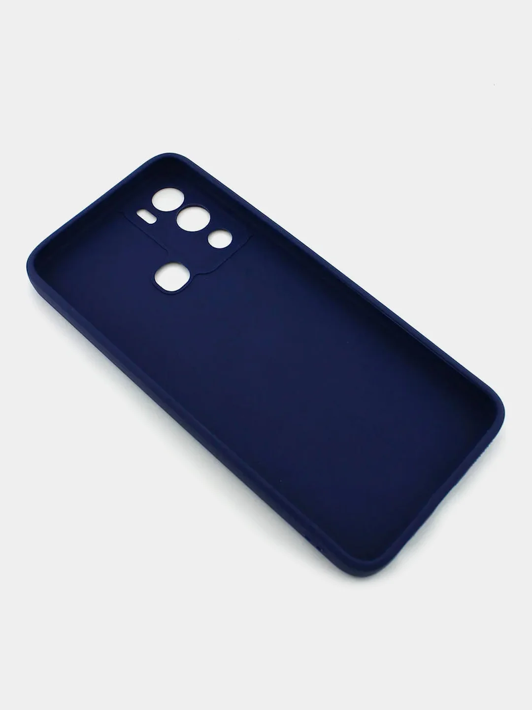 Багровый чехол силиконовый с принтом и защитой камеры для Infinix HOT 12i