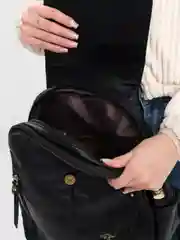 Белый рюкзак женский, кожаный, черный, белый