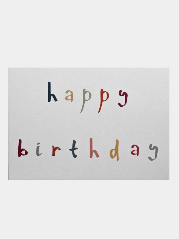 Открытка с днем рождения, на английском, "Happy birthday", 7х10 см