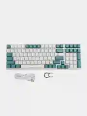 Серый клавиатура механическая, игровая, с подсветкой, FREE WOLF K3 HOTSWAP, белая, чёрная