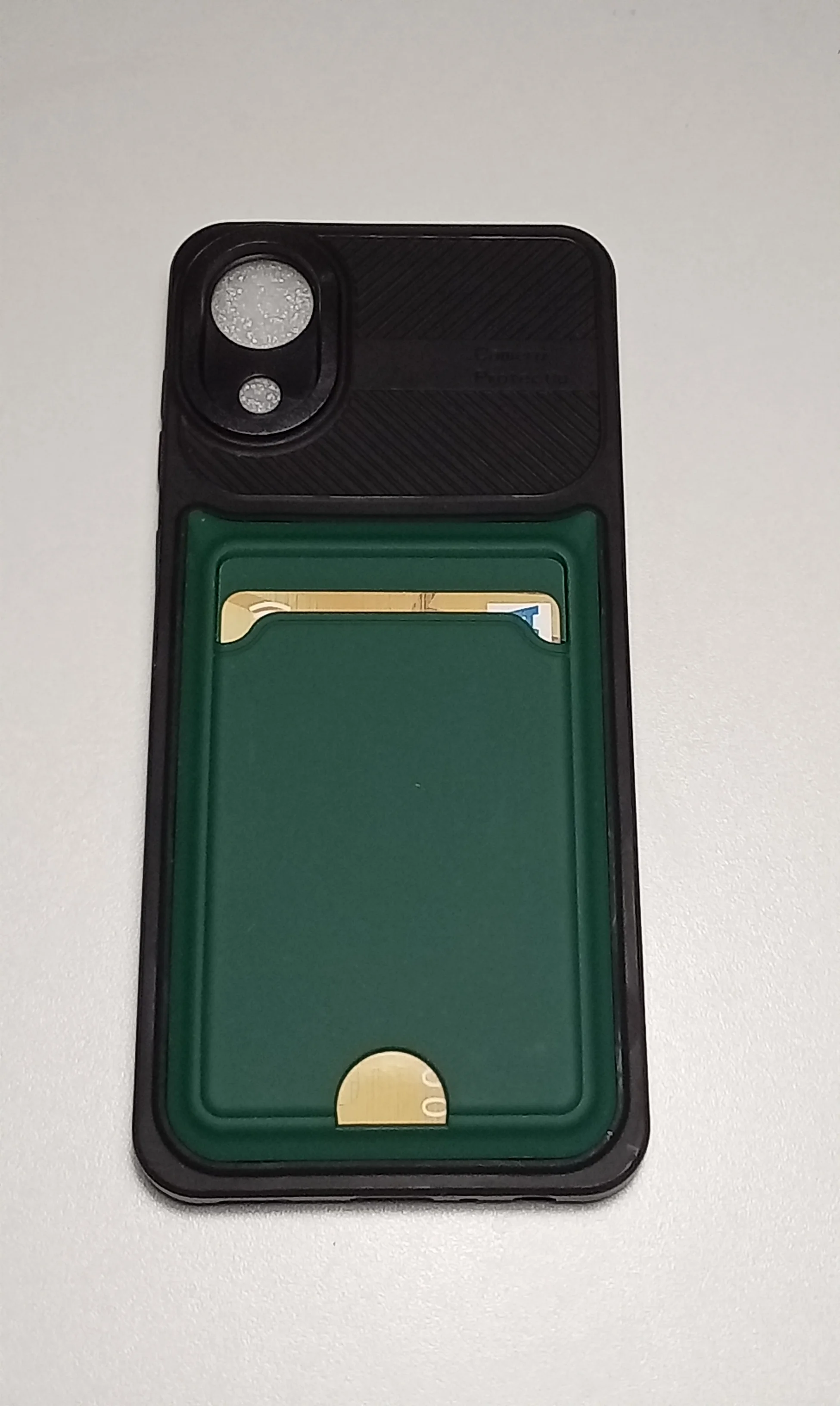 Прозрачный чехол для SAMSUNG A03 Core с карманом для карточки