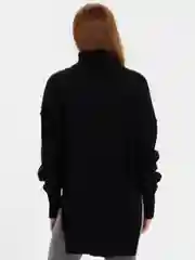 Черный женский стильный свитер