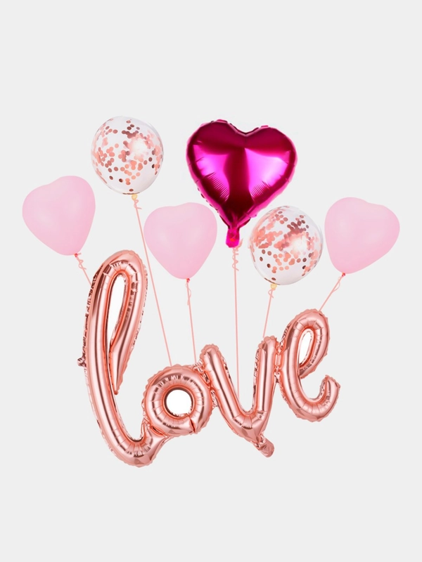 Набор воздушных шаров "LOVE", фольгированные