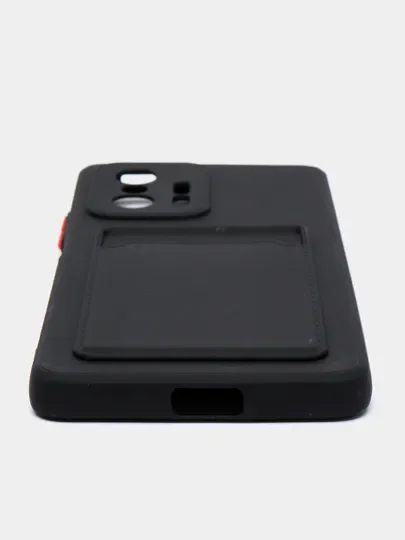 Черный чехол с отделением для пластиковой карты XIAOMI 11T / XIAOMI 11T pro