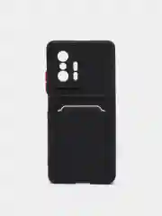 Черный чехол с отделением для пластиковой карты XIAOMI 11T / XIAOMI 11T pro