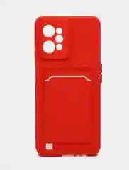 Алый чехол REALME C31 с карманом для карточки, и защитой камеры
