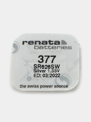 Батарейки для часов 377, SR626SW, AG4, LR626, R377, SR66 1.55V батарейка Renata