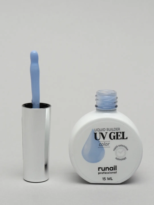 Уф гель для наращивания/Цветной жидкий уф гель/Гель лак Runail Professional, 15 мл