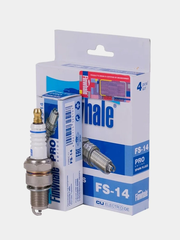 Свечи зажигания FINWHALE FS14, комплект 4 штуки