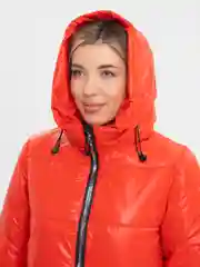 Красный куртка женская удлиненная, весна-осень