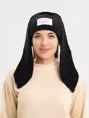 Угольный шапка женская, с ушками, вязаная