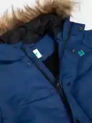 Темно-синий куртка для мальчика ACOOLA утепленная, с капюшоном, из водонепроницаемой ткани