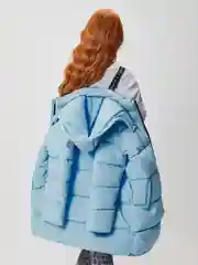 Голубой куртка для девочки ACOOLA утеплённая стеганая с капюшоном с мембраной 5000