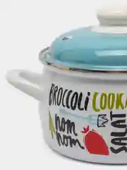 Глубокая кастрюля с металлической крышкой "Брокколи"