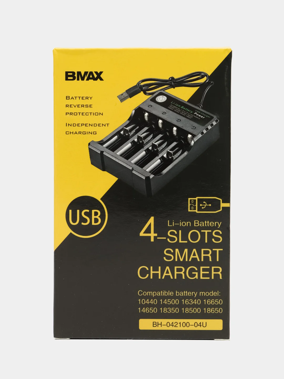 Зарядное устройство Bmax USB 4-x аккумуляторов (18650 и др.)