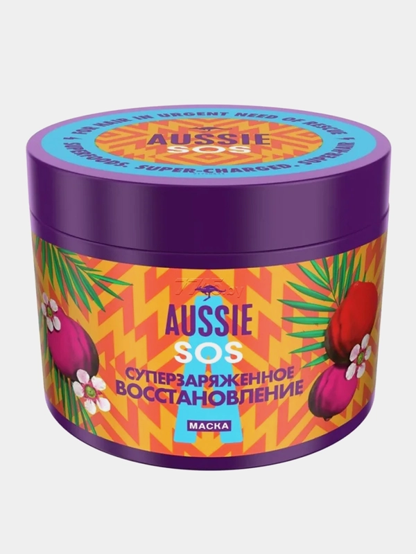 Маска Aussie SOS Суперзаряженное восстановление, 450 мл