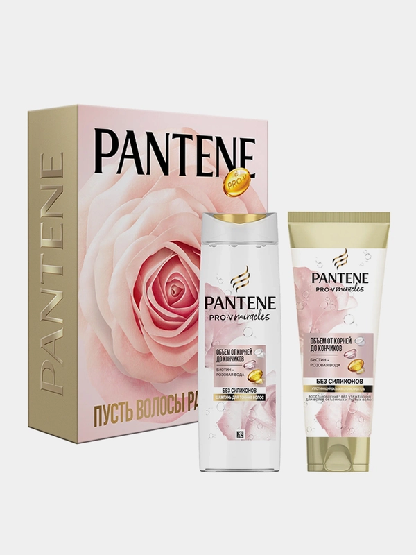 Подарочный набор PANTENE: Шампунь Rose Miracles 300мл и Бальзам-ополаскиватель 200мл