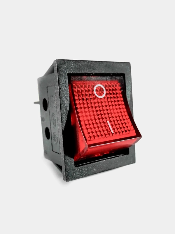 Переключатель KCD4-201N on-off 15A 250V, 4 контакта, красный