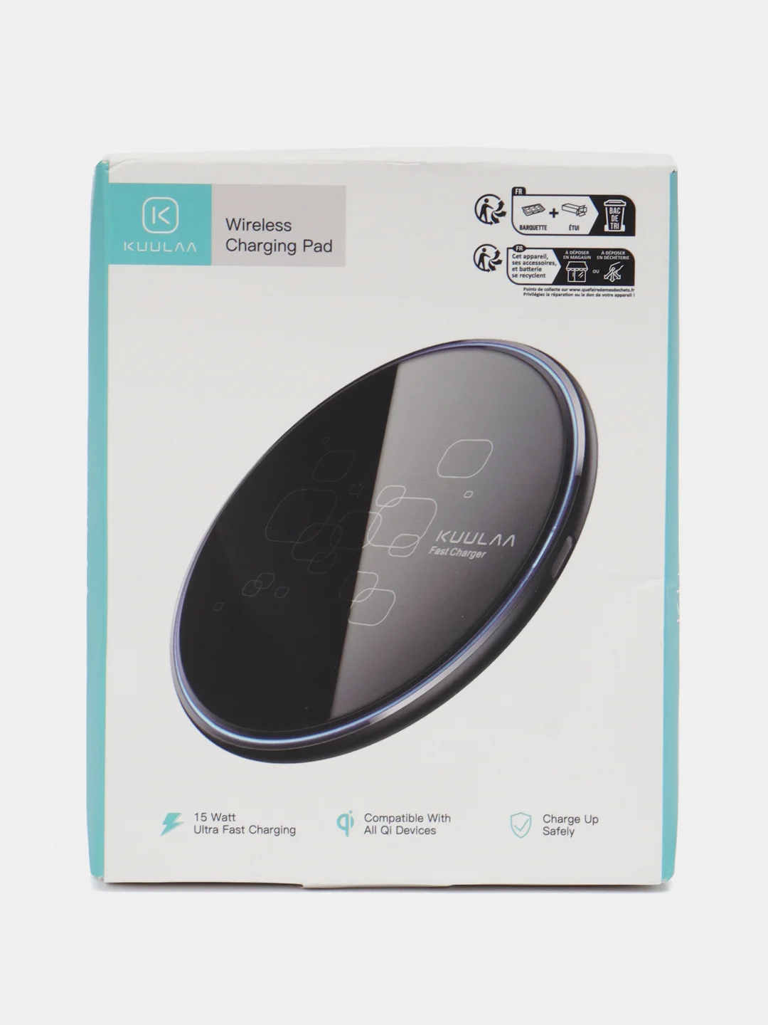 Kuulaa 15W Qi беспроводная зарядное устройство для Samsung / Huawei / Xiaomi / Oppo / Vivo