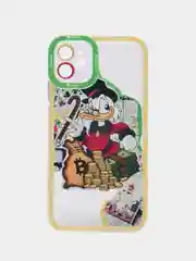 Бирюзовый чехол на iPhone 11 12 13 / 14 Pro Max / 7 8 Plus / XR / XS / X айфон про макс прозрачный