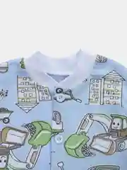Синий пижама для новорожденного: кофточка и штанишки без начеса