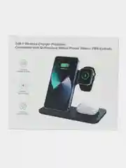 Белый беспроводная зарядка 3 в 1, для iPhone, iWatch, AirPods, Android
