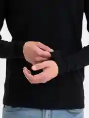 Черный лонгслив мужской