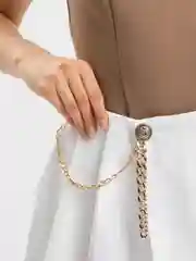 Белый шорты-юбка
