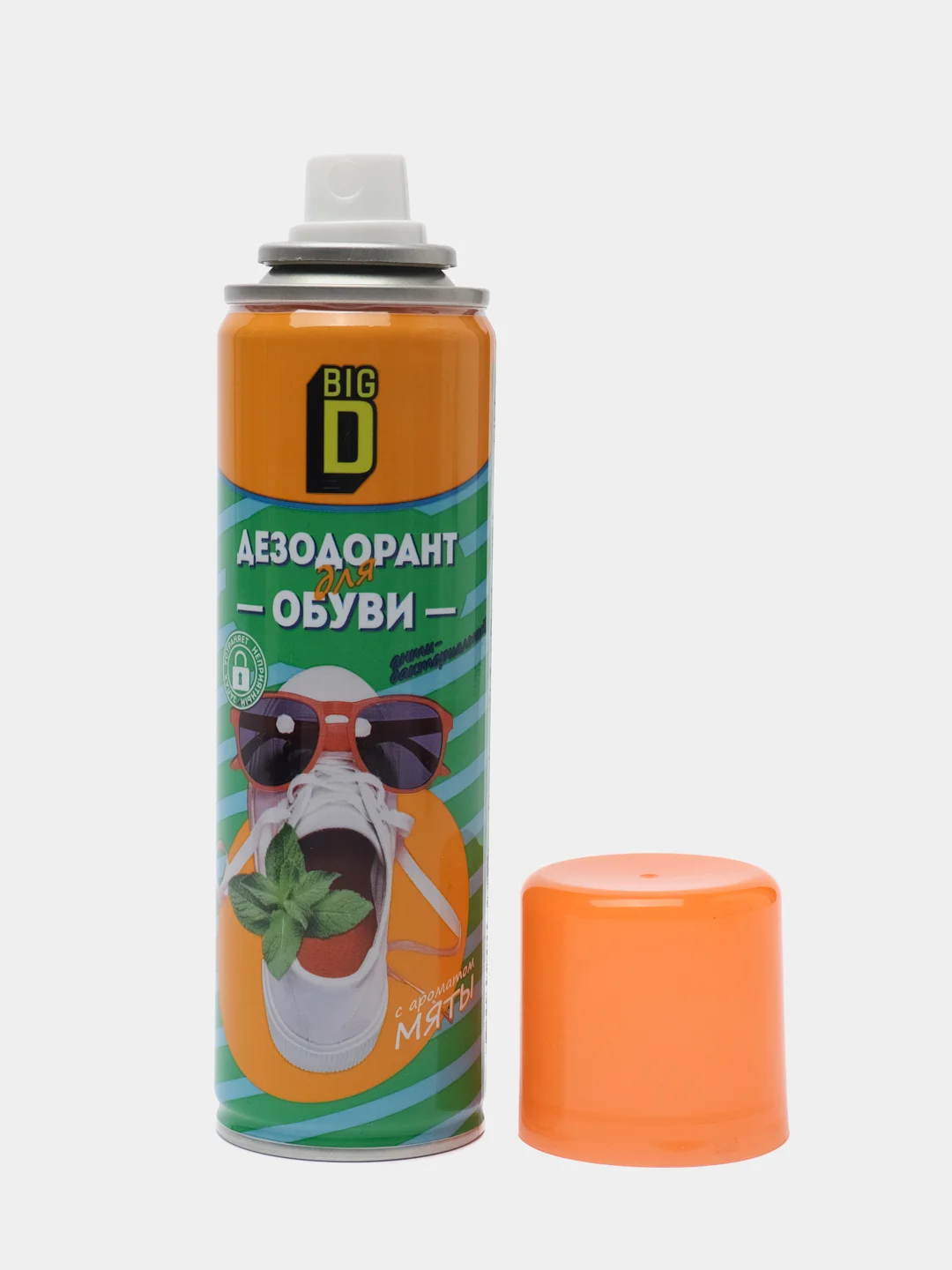 Мятный дезодорант для обуви Big D, от запаха и пота, с ионами серебра, 150 мл