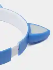 Синий наушники детские Cat Ear беспроводные, светящиеся, с ушками