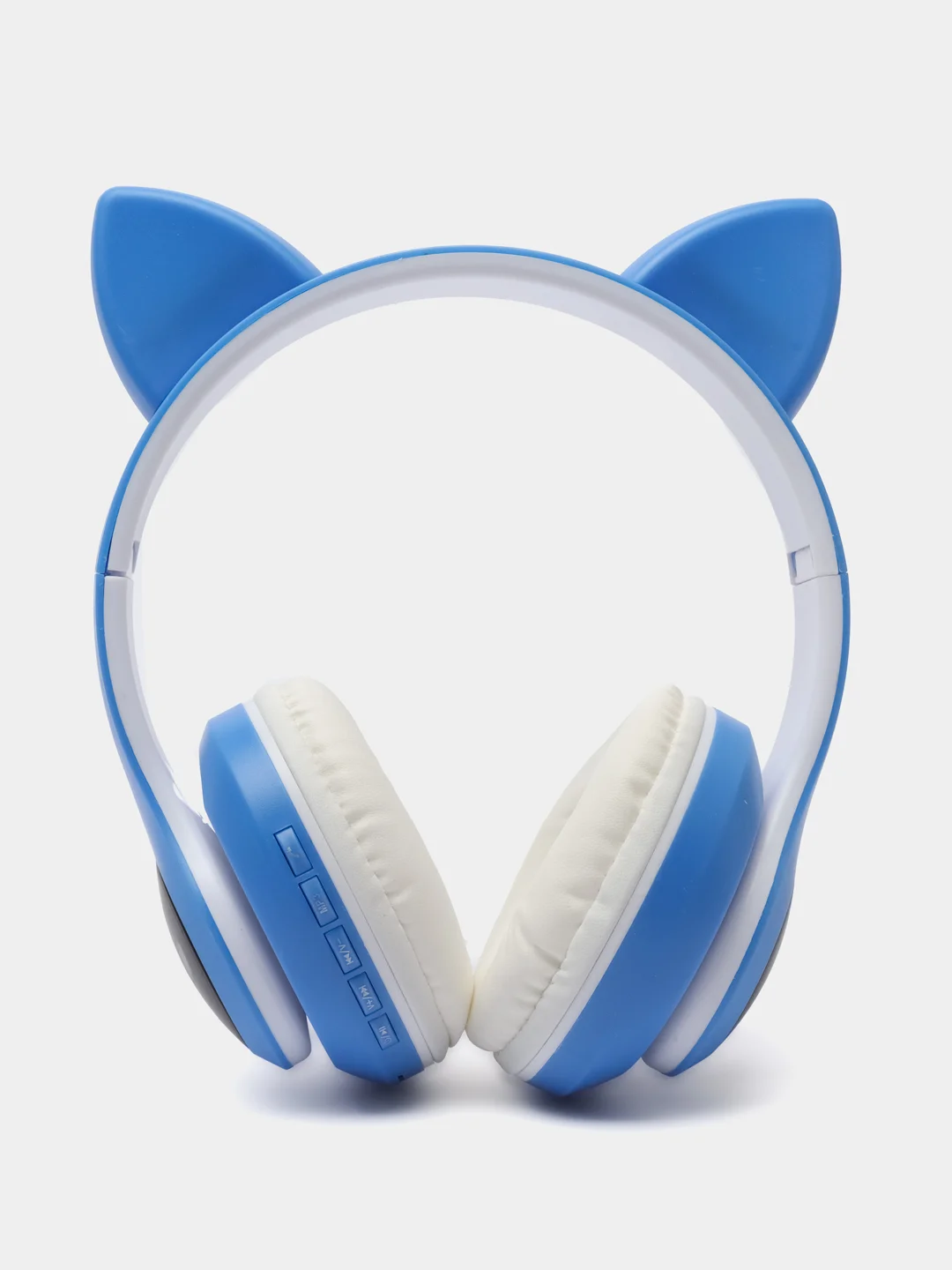 Синий наушники детские Cat Ear беспроводные, светящиеся, с ушками