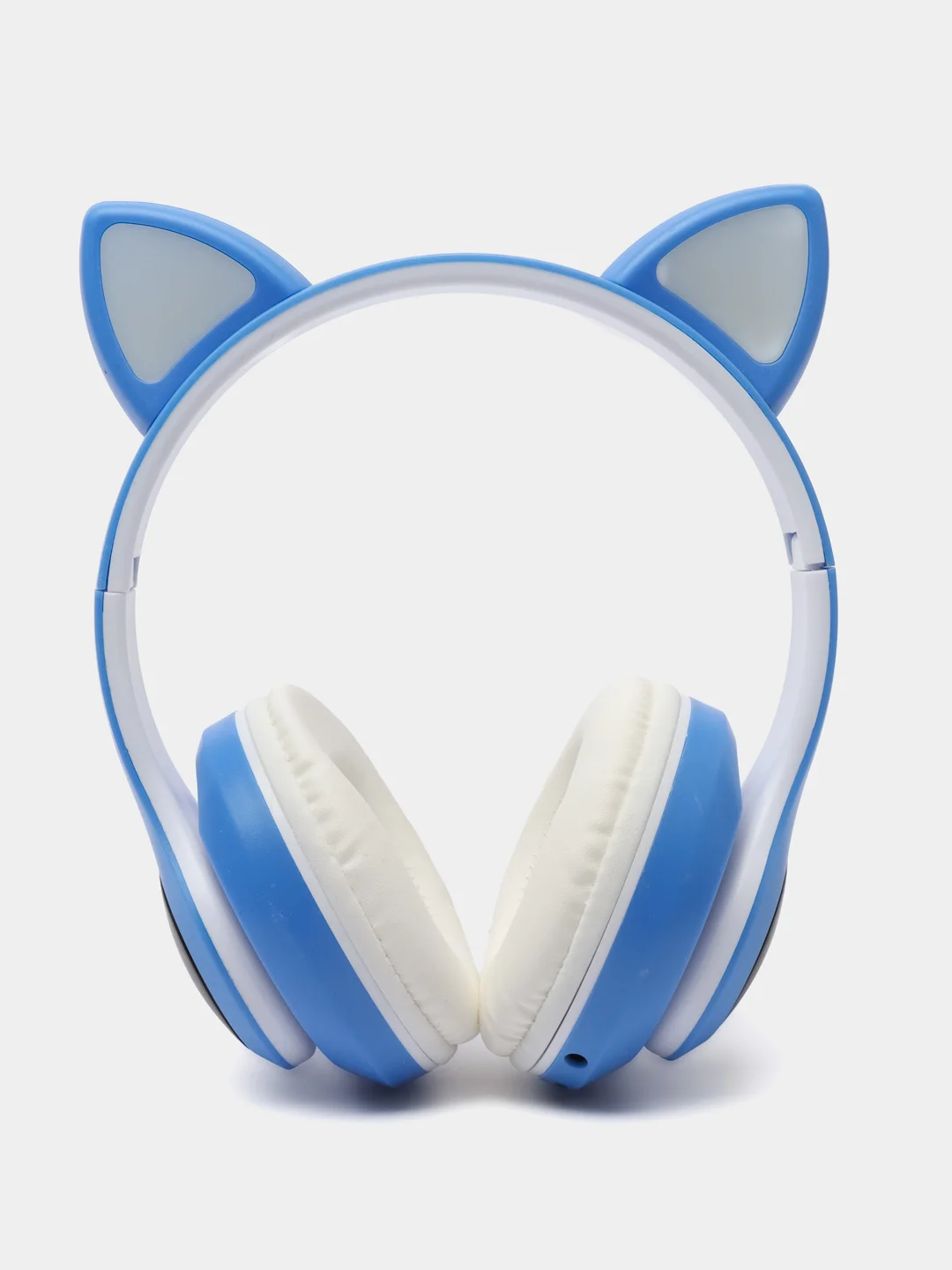 Синий наушники детские Cat Ear беспроводные, светящиеся, с ушками