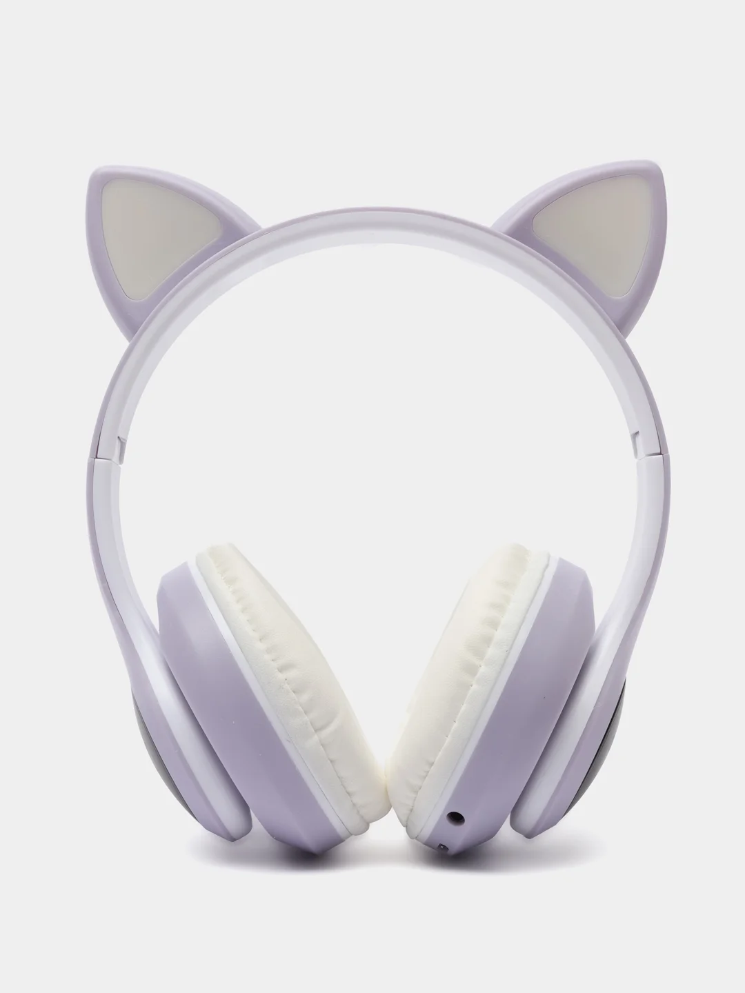 Лавандовый наушники детские Cat Ear беспроводные, светящиеся, с ушками