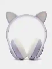 Лавандовый наушники детские Cat Ear беспроводные, светящиеся, с ушками