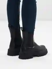Черный женские ботинки челси, осенние, весенние