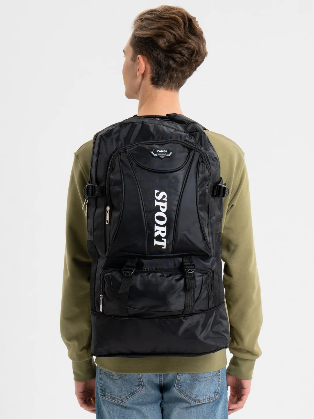 Черный рюкзак туристический Sport, 45 л