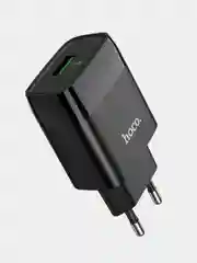 Черный быстрая зарядка 18W 3.0A Блок питания hoco C72Q, зарядное устройство