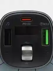 Зелёный хаки fm - Трансмиттер HOCO E76 Type-C PD48W, автомобильное зарядное устройство ФМ-модулятор