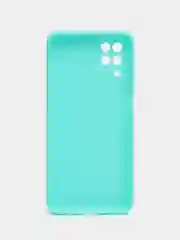 Бирюзовый чехол Samsung Galaxy A12 / M12  силиконовый матовый, цветной, прозрачный