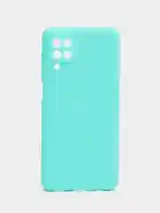 Бирюзовый чехол Samsung Galaxy A12 / M12  силиконовый матовый, цветной, прозрачный