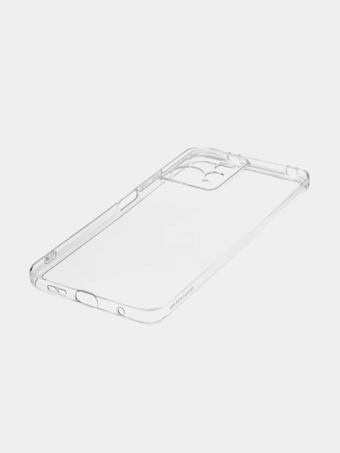 Прозрачный силиконовый чехол Broscorp для Xiaomi Redmi Note 12 4G с защитой камер и от прилипания