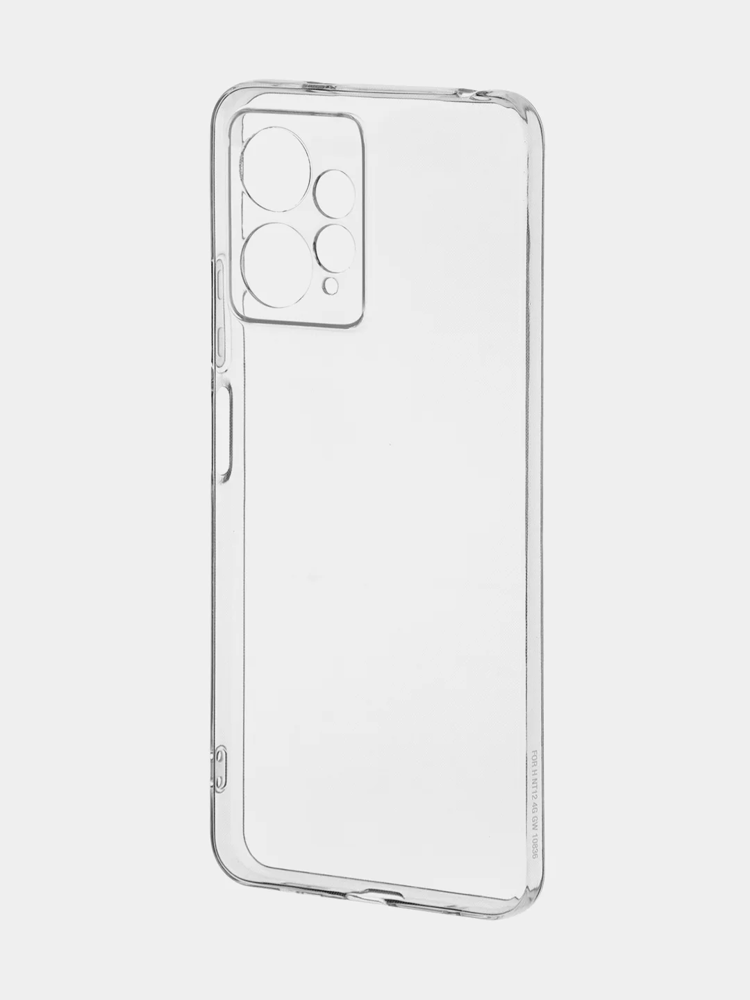 Прозрачный силиконовый чехол Broscorp для Xiaomi Redmi Note 12 4G с защитой камер и от прилипания