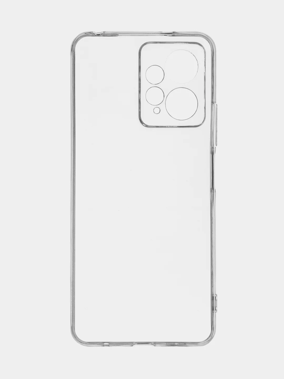 Прозрачный силиконовый чехол Broscorp для Xiaomi Redmi Note 12 4G с защитой камер и от прилипания