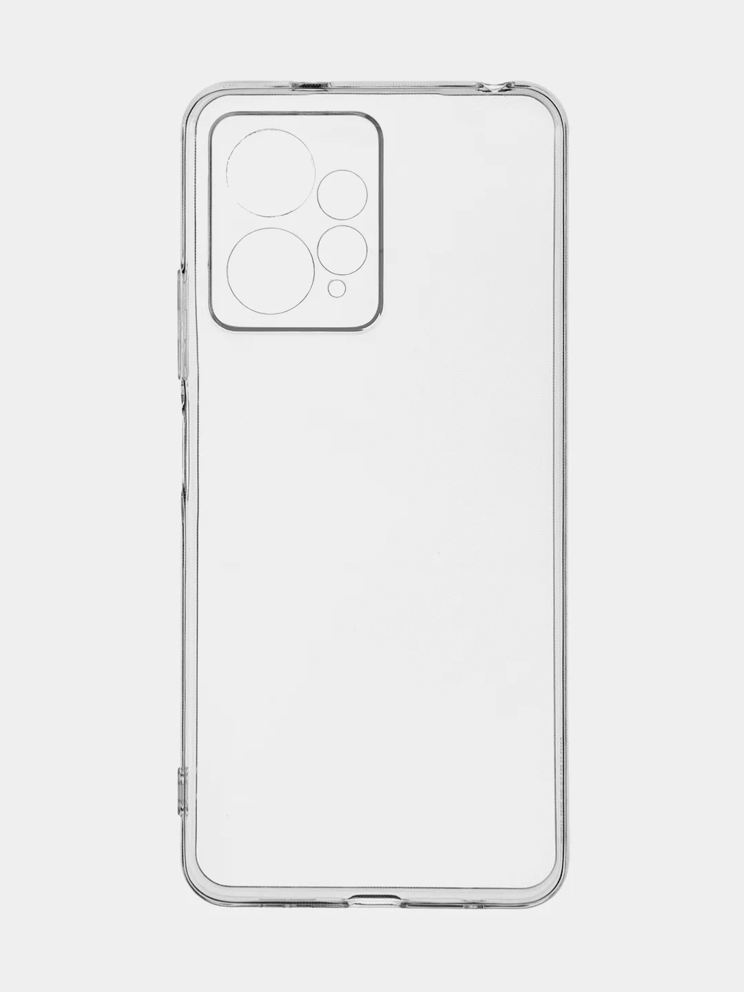 Прозрачный силиконовый чехол Broscorp для Xiaomi Redmi Note 12 4G с защитой камер и от прилипания