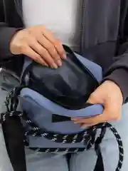 Голубой сумка через плечо, унисекс