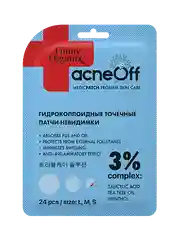 AcneOff точечные патчи-невидимки от прыщей, с салициловой кислотой и ментолом, 24 штуки
