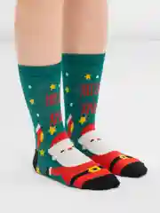 Зеленый носки новогодние