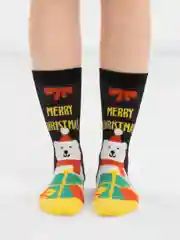 Черный носки новогодние