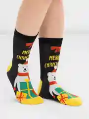 Черный носки новогодние